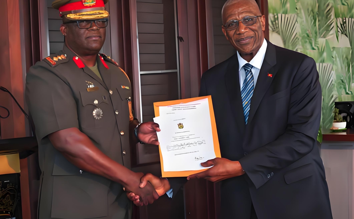 Colonel Telbert Benjamin of the Antigua & Barbuda Defence Force has been promoted to Brigadier General
